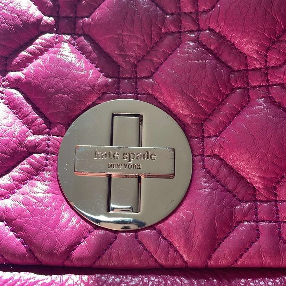 Kate Spade purse bag handbag Naomi Astor Court Red Plum pink gold vintage Y2K